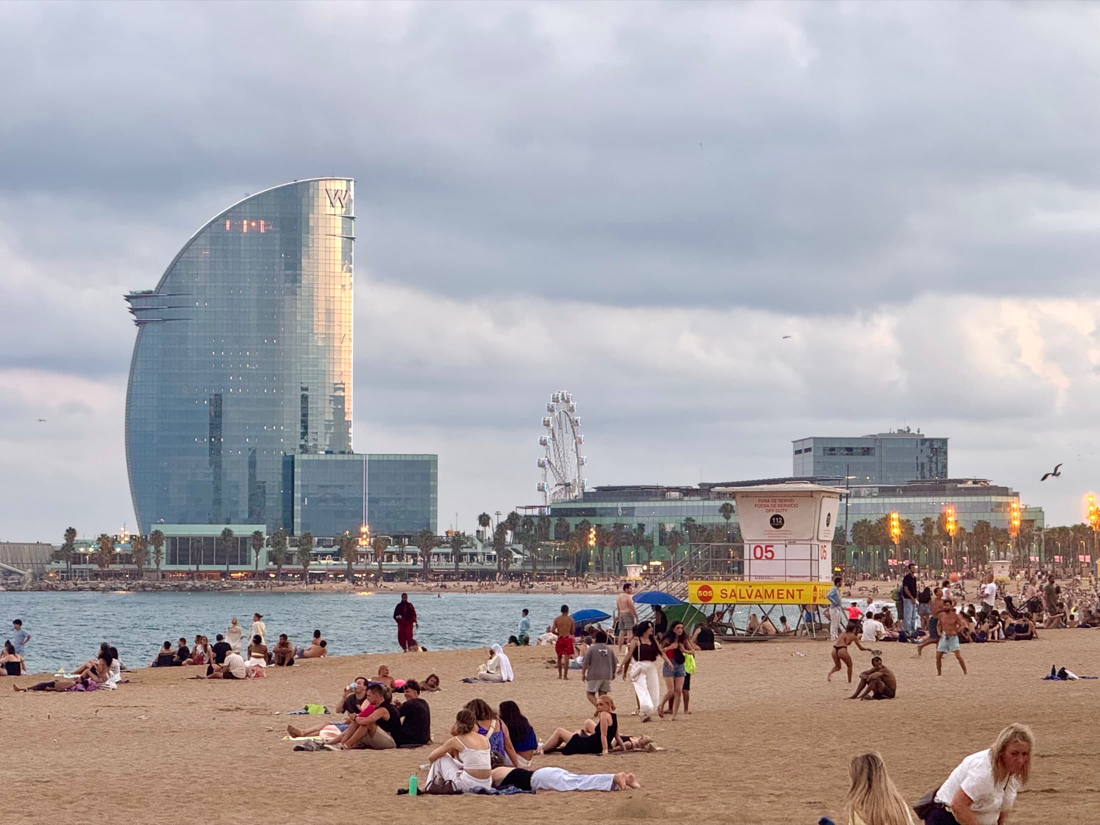Barceloneta beach in Barcelona