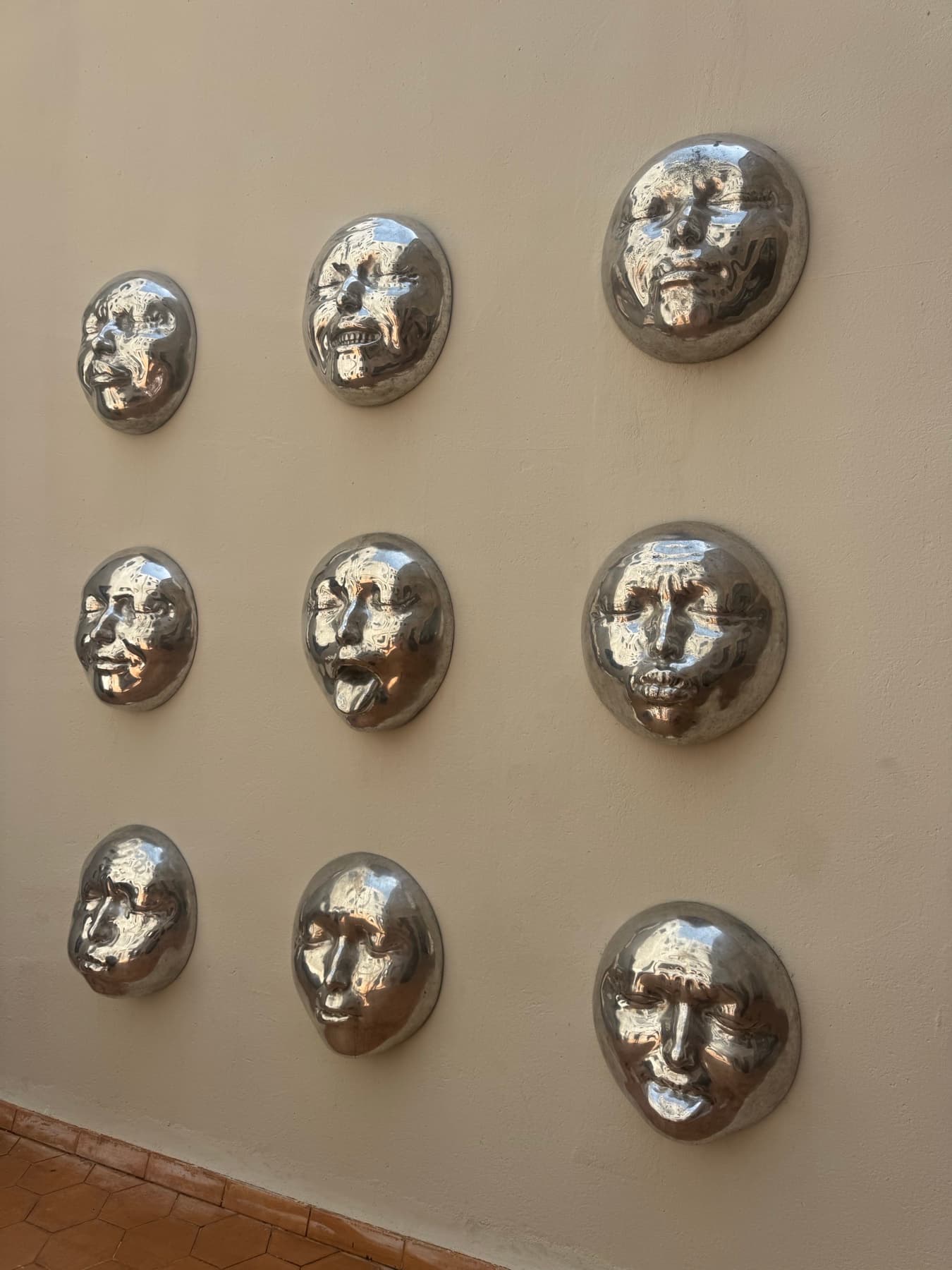 Sculptures displayed at Moco Museum Barcelona