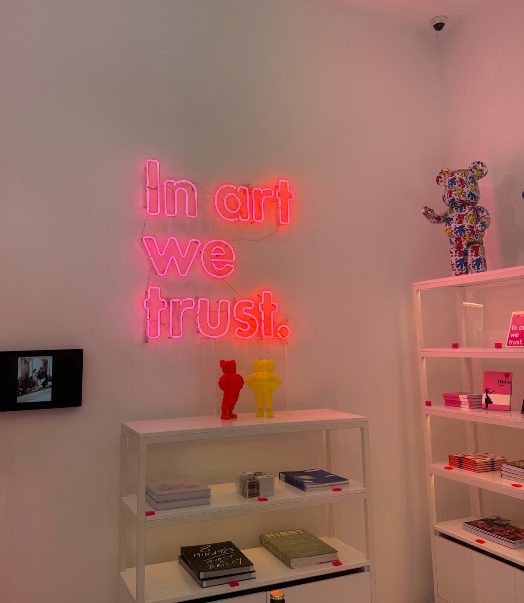 Art installation inside Moco Museum Barcelona