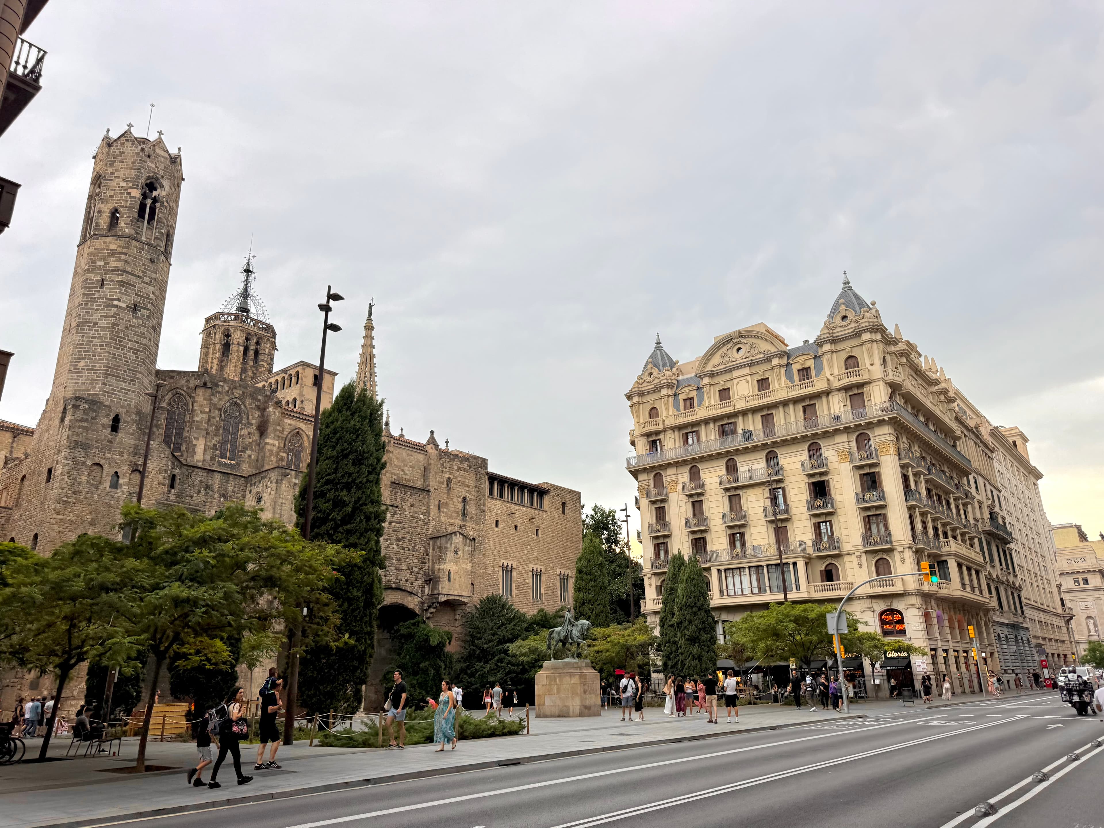 Walking through central Barcelona