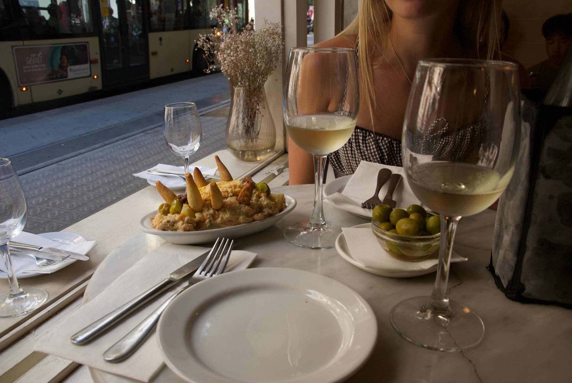 Lunch table in Barcelona