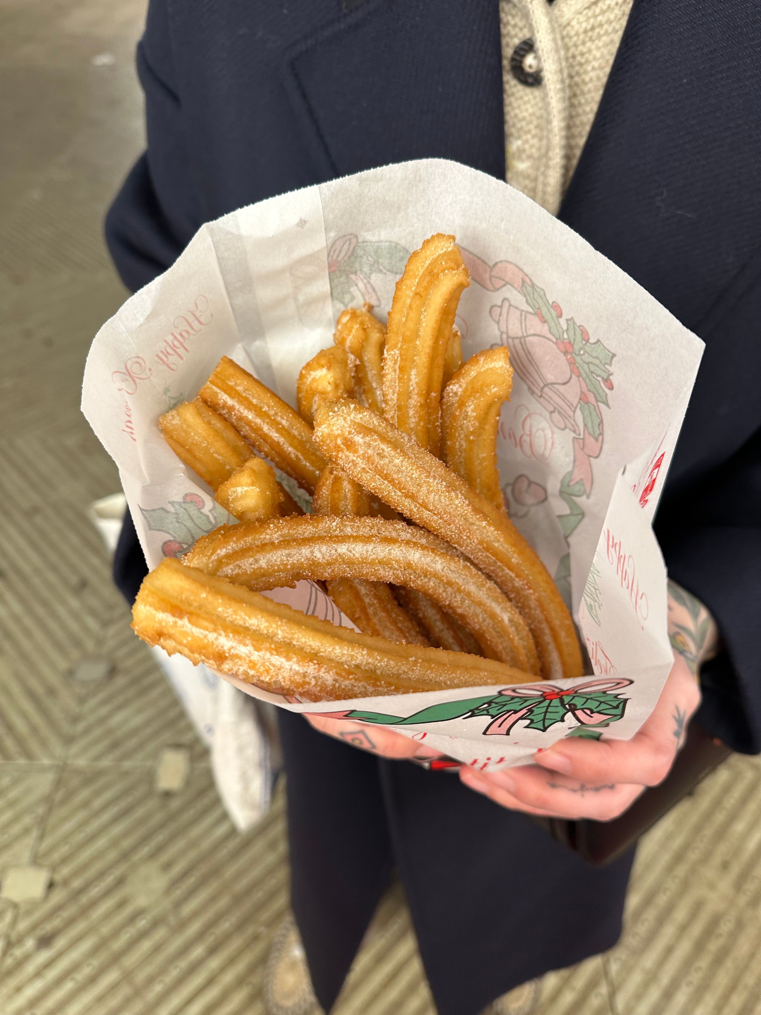 Churros served as a traditional sweet treat in Barcelona
